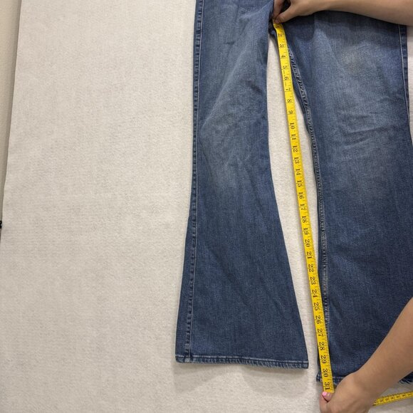 Abercrombie & Fitch Jeans Womens 30 Blue Ultra High Rise Flare Denim Stretch - Picture 8 of 13